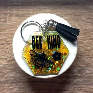 Bee Kind Resin Keychain!!